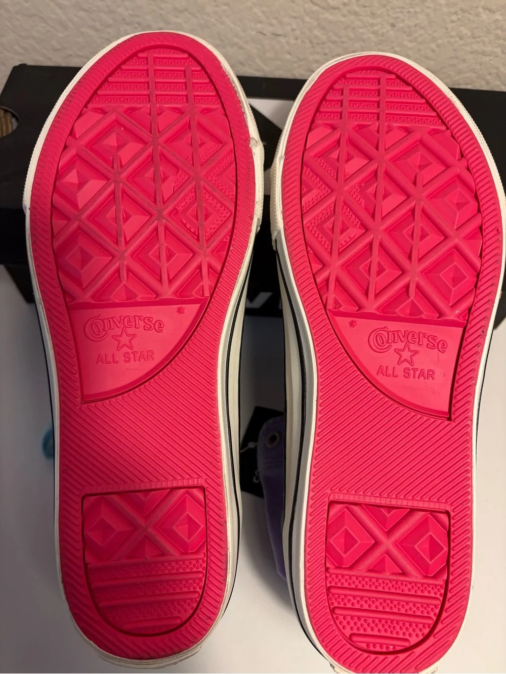 NEW Converse Chuck Taylor All Star Hi Kids Junior Colorblock Pink Purple 663996C